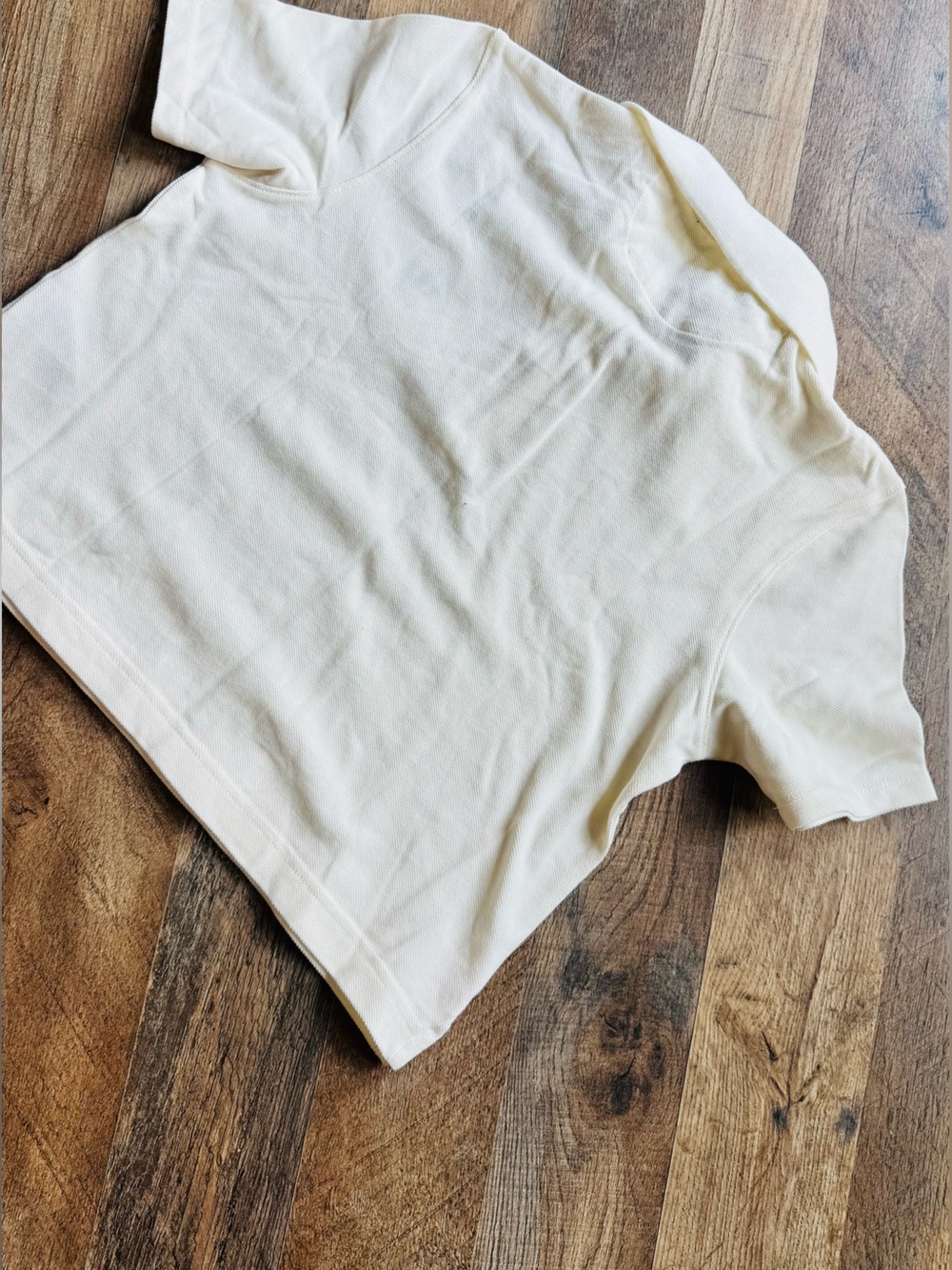 NWOT J.Crew Classic Pique Polo Shirt Ivory Cream Short Sleeve XXS Preppy - Picture 5 of 5